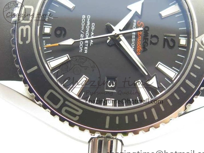 0119 Planet Ocean Pro Ceramic Bezel 45mm 1:1 OMF Best Edition On Rubber Strap A8500 (Black Balance Wheel) MoistureWicking 8136